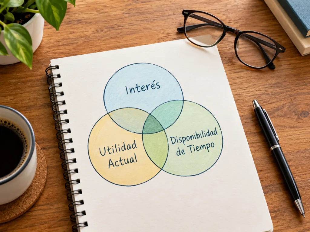 Tener muchos intereses no significa que tengas que aprender todo ahora
